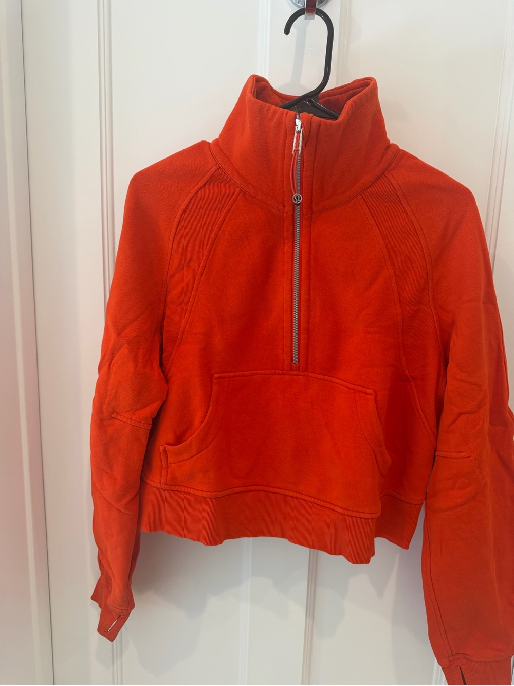Lululemon Scuba Half-Zip Funnel Neck in Bright Orange (size XS/S)
